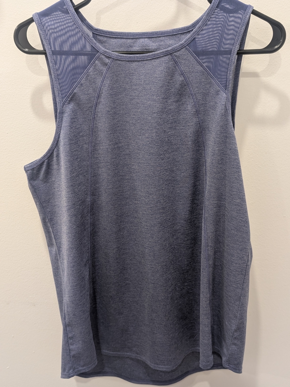 Spyder Heathered Slate Blue Mesh-Panel Athletic Tank